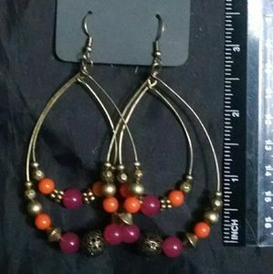 Beautiful beaded colorful fun sexy flirty earrings